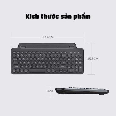 Bàn phím không dây PINOTECH BK569 Bluetooth – điện thoại, laptop, PC, 297.000₫ 5