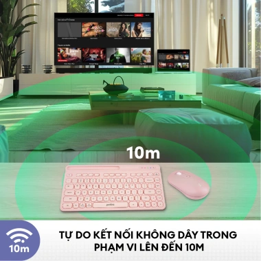 Bàn phím không dây Prolink GK5.001M Bluetooth đa thiết bị, tương thích Win/Mac/iOS/Android, giá 499k 3