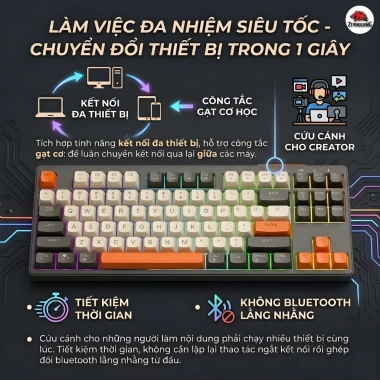 Bàn Phím Không Dây Silent Free Wolf M87 - Led 7 Màu, Phím PBT Cao Cấp, Tương Thích Mọi Thiết Bị, Giá 499.000đ 5 Bàn Phím Không Dây Silent Free Wolf M87 - Led 7 Màu, Phím PBT Cao Cấp, Tương Thích Mọi Thiết Bị, Giá 499.000đ 5