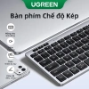 Bàn phím không dây UGREEN Slim Bluetooth 5.3 + 2.4G - Đen, im lặng, 550.271₫