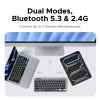 Bàn phím không dây UGREEN Slim Bluetooth 5.3 + 2.4G - Đen, im lặng, 550.271₫ 2