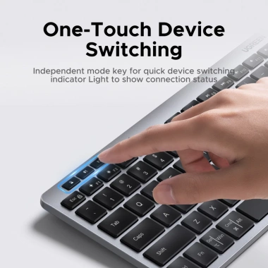 Bàn phím không dây UGREEN Slim Bluetooth 5.3 + 2.4G - Đen, im lặng, 550.271₫ 3