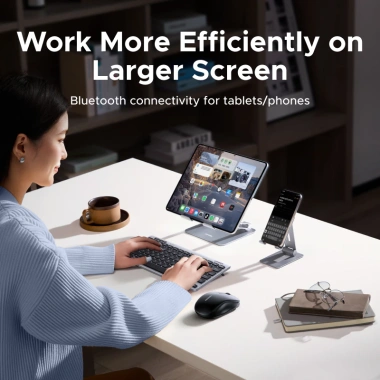 Bàn phím không dây UGREEN Slim Bluetooth 5.3 + 2.4G - Đen, im lặng, 550.271₫ 9