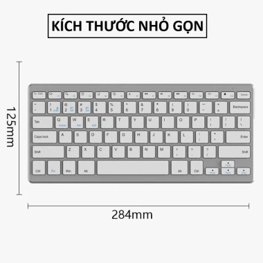 Bàn Phím Không Dây W201S Bluetooth 5.0 + USB 2.4G, Gõ Êm Chống Ồn, Dùng Cho Laptop PC - Giá 254.000 VND 9