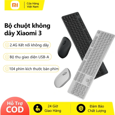 Bàn phím không dây Xiaomi 3 2.4G 104 phím cong - Giá 250.000₫