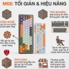Bàn phím không dây Ziyou Free Wolf M68 Bluetooth 5.3 LED Pro, pin sạc, 279k 4