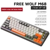 Bàn phím không dây Ziyou Free Wolf M68 Bluetooth 5.3 LED Pro, pin sạc, 279k 10