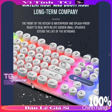 Bàn phím nút tròn giả cơ LED nhiều màu có dây VTTG100 Panstan Shipadoo Divipard 4