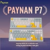 Bàn phím P7 Paynan Navy Flow 98 phím chống ồn, cáp rời, đèn LED rainbow, keycap navy‑xám‑trắng - Giá 300.000₫ 3