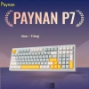 Bàn phím P7 Paynan Navy Flow 98 phím chống ồn, cáp rời, đèn LED rainbow, keycap navy‑xám‑trắng - Giá 300.000₫ 7