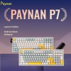 Bàn phím P7 Paynan Navy Flow 98 phím chống ồn, cáp rời, đèn LED rainbow, keycap navy‑xám‑trắng - Giá 300.000₫ 8