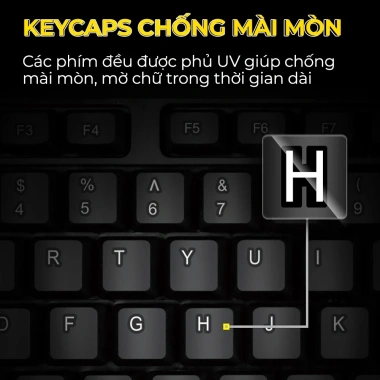 Bàn phím SIDOTECH KM27 giả cơ 104 phím, chống nước, gõ nhanh cho laptop PC - 195k