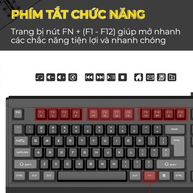 Bàn phím SIDOTECH KM27 giả cơ 104 phím, chống nước, gõ nhanh cho laptop PC - 195k 5 Bàn phím SIDOTECH KM27 giả cơ 104 phím, chống nước, gõ nhanh cho laptop PC - 195k 5