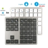 Bàn phím số Bluetooth 2.4G siêu mỏng, không dây, sạc lại USB - Tương thích Windows, iOS, Android