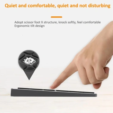 Bàn phím số Bluetooth 2.4G siêu mỏng, không dây, sạc lại USB - Tương thích Windows, iOS, Android 5