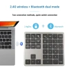 Bàn phím số Bluetooth 35 phím 2.4G không dây, mỏng, sạc lại cho PC, iOS, Android - 378.400₫ 2