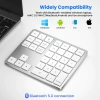 Bàn phím số Bluetooth 35 phím 2.4G không dây, mỏng, sạc lại cho PC, iOS, Android - 378.400₫ 8