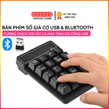 Bàn phím số Bluetooth 4.0 giả cơ mini, USB 2.4G có dây - Dành cho kế toán & game thủ