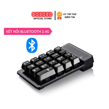 Bàn phím số Bluetooth 4.0 giả cơ mini, USB 2.4G có dây - Dành cho kế toán & game thủ
