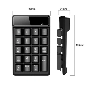 Bàn phím số Bluetooth JIGK mini 19 phím 2.4GHz USB - Giá chỉ 141.790₫ 2
