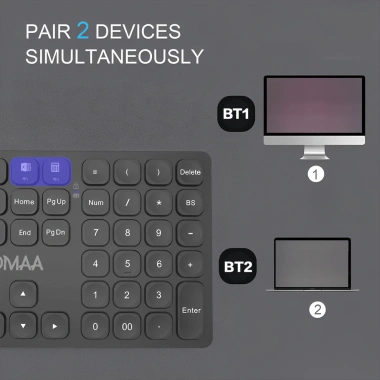 Bàn phím số Bluetooth JOMAA không dây, sạc lại, silent, tương thích iPad, Laptop Windows iOS - Giá ưu đãi 347.269 VND 2
