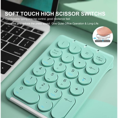 Bàn phím số Bluetooth không dây 22 phím Jomaa - Portable, sạc lại, tương thích iOS/Windows/Mac - Giá 412.500₫ 5