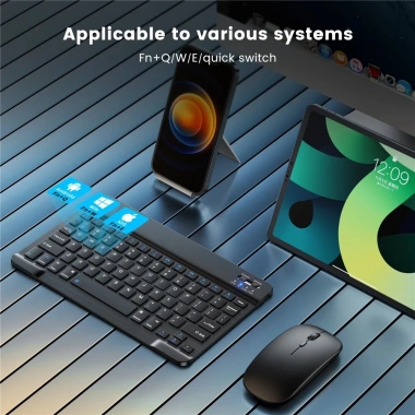 Bàn Phím và Chuột Bluetooth cho Samsung Galaxy Tab, Tương Thích Nhiều Model, Thiết Kế Slim, Không Dây, Giá 209.690 VND 5