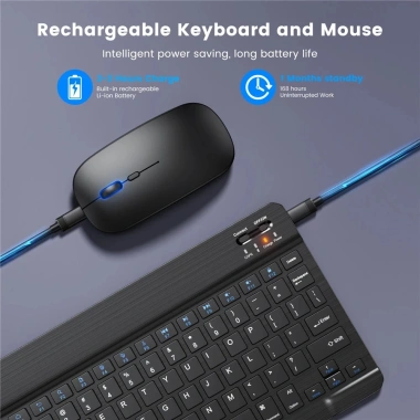 Bàn Phím và Chuột Bluetooth cho Samsung Galaxy Tab, Tương Thích Nhiều Model, Thiết Kế Slim, Không Dây, Giá 209.690 VND 7