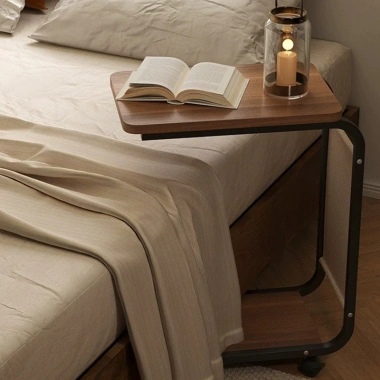 Bàn phụ sofa bánh xe kèm kệ đa năng mini GM102 - Di động, tiết kiệm không gian 7