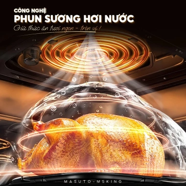 Bản quốc tế Nồi chiên không dầu Qcooko 1.500W 5L Hơi nước, màn hình cảm ứng, thao tác dễ dàng