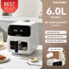 Bản quốc tế Nồi chiên không dầu Qcooko 1.500W 5L Hơi nước, màn hình cảm ứng, thao tác dễ dàng 10