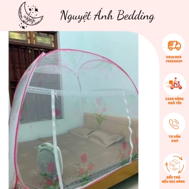 Bán rẻ Màn chụp tự bung đỉnh chóp hoa hoặc trơn - Mùng chống muỗi gấp gọn thông minh 99.000đ