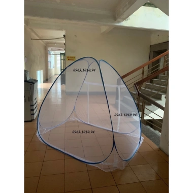 Bán rẻ Màn chụp tự bung đỉnh chóp hoa hoặc trơn - Mùng chống muỗi gấp gọn thông minh 99.000đ 4