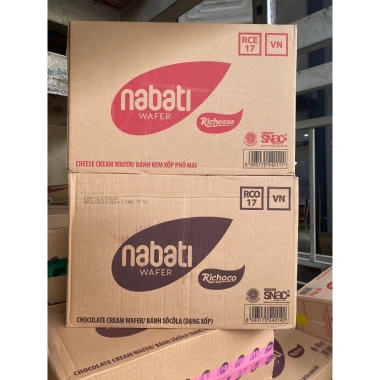 Bán Sỉ Bánh Xốp Nabati Socola Phô Mai 24 Túi 110g - Giá 250k, Thơm Ngon, Đồ Ăn Vặt Tết
