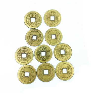 BÁN SỈ COMBO 200-300 Đồng Xu Ngũ Đế phong thủy - May Mắn, Chiêu Tài, Giá 34.132 VND