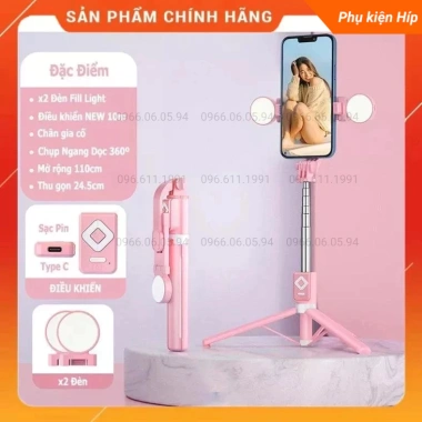 Bán sỉ gậy selfie 3 chân B11S đèn LED trợ sáng, Bluetooth điều khiển từ xa – Giá chỉ 99.000₫