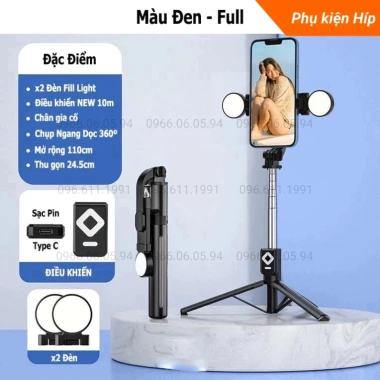 Bán sỉ gậy selfie 3 chân B11S đèn LED trợ sáng, Bluetooth điều khiển từ xa – Giá chỉ 99.000₫ 8 Bán sỉ gậy selfie 3 chân B11S đèn LED trợ sáng, Bluetooth điều khiển từ xa – Giá chỉ 99.000₫ 8