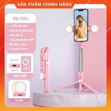 Bán sỉ gậy selfie 3 chân B11S đèn LED trợ sáng, Bluetooth điều khiển từ xa – Giá chỉ 99.000₫