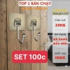 BẢN SỈ SET 100 Móc Treo Đa Năng Inox 304 - Chịu 5kg, Không rỉ, Bền đẹp 19.700đ