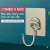 Bản sỉ SET 5 Móc Treo Đồ Đa Năng INOX 304 Chịu tải 5kg, Bền đẹp, Không rỉ sét, 6.599 VND