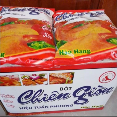 Bán sỉ Thùng 10kg Bột Chiên Giòn Tuấn Phương – Phồng giòn xốp, Giá chỉ 140.000đ