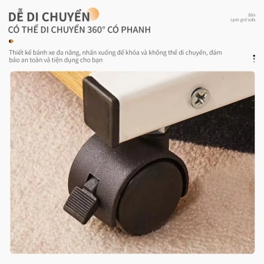 Bàn trà 2 tầng hiện đại, kệ U đa năng bánh xe di động - bàn cafe, giá chỉ 179.000 VND