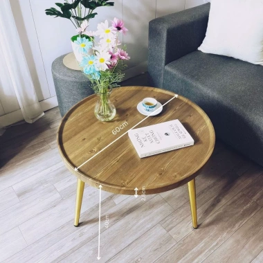 Bàn trà 3 chân inox gỗ MDF 28mm chống nước, chống xước thiết kế hiện đại sofa 4 Bàn trà 3 chân inox gỗ MDF 28mm chống nước, chống xước thiết kế hiện đại sofa 4