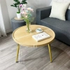 Bàn trà 3 chân inox gỗ MDF 28mm chống nước, chống xước thiết kế hiện đại sofa 7