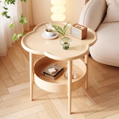 Bàn Trà Cà Phê Nhỏ Hiện Đại Phòng Khách Sofa, Bánh Xe Di Động, Tháo Rời, Giá Ưu Đãi 80,359 VND 4
