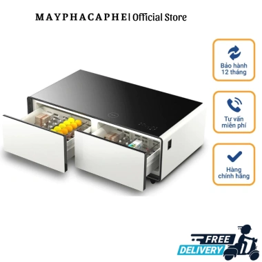 Bàn Trà CASO Sound&Cool tích hợp tủ lạnh 130L + loa, LED điều khiển, nhập Đức, BH 12 tháng