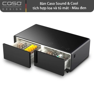 Bàn Trà CASO Sound&Cool tích hợp tủ lạnh 130L + loa, LED điều khiển, nhập Đức, BH 12 tháng 2 Bàn Trà CASO Sound&Cool tích hợp tủ lạnh 130L + loa, LED điều khiển, nhập Đức, BH 12 tháng 2