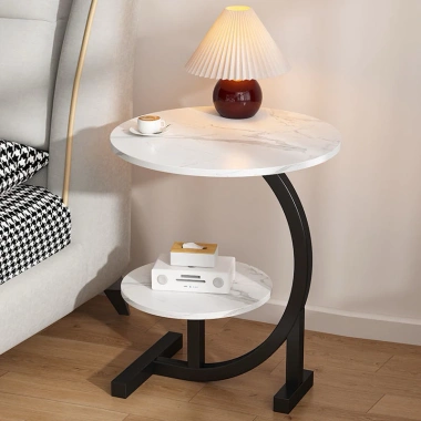 Bàn Trà Nhỏ Cong Mặt Vân Đá CMB03 - Bàn Sofa, Ban Công, Phòng Ngủ - 112.700₫ 3