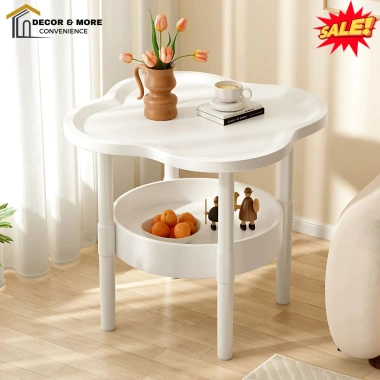 Bàn Trà Nhựa Hình Cỏ 4 Lá Nhỏ Gọn - Phòng Khách, Đầu Giường - Giảm Giá 138k