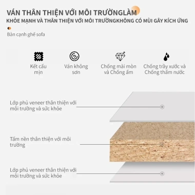Bàn trà sofa chữ U 2 tầng di động, bánh xe, bàn cạnh sofa - Giá ưu đãi 139k